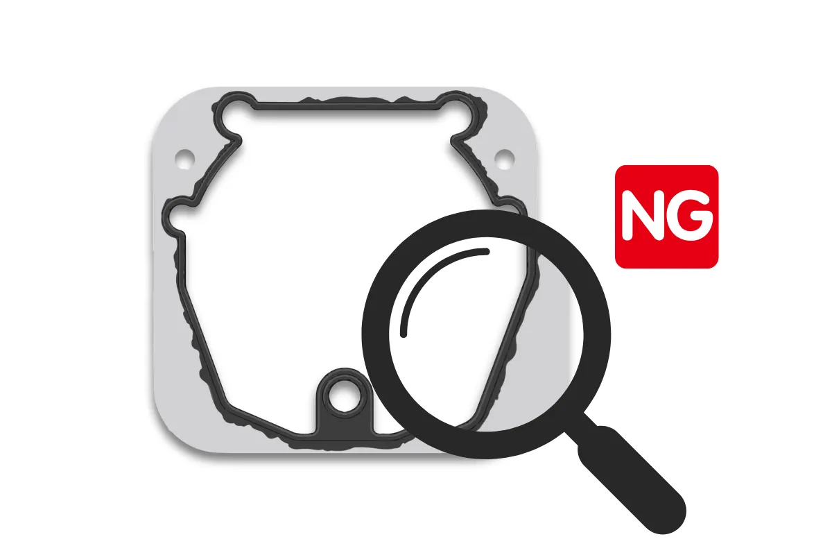 Unacceptable bonded gasket edge